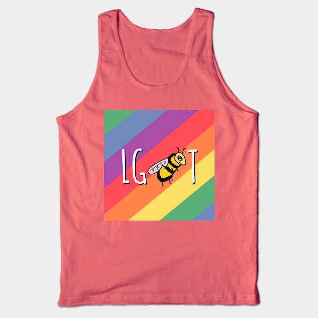 LGBT Rainbow Bee Tank Top by SKPink